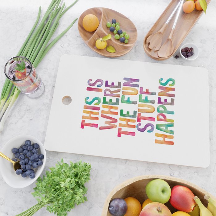 This is Where The Fun Stuff Happens Cutting Board Gallery Image 2
