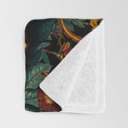Floral and Snakes jungle Throw Blanket Gallery Image 3