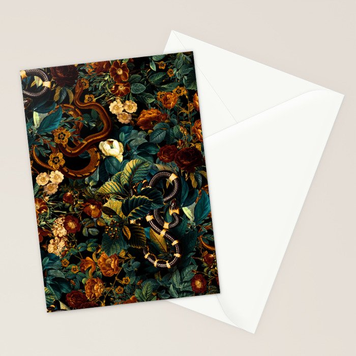 Floral and Snakes jungle Stationery Card Gallery Image 2