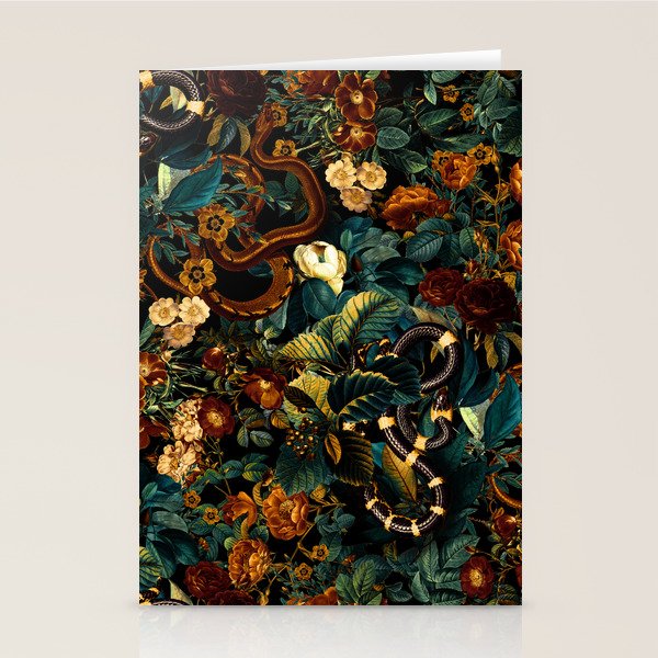 Floral and Snakes jungle Stationery Card Gallery Image 2