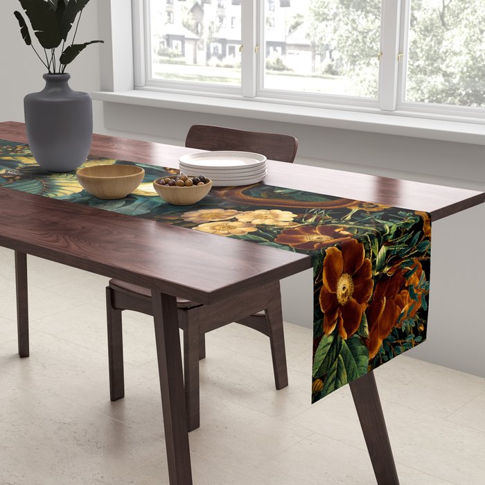 Floral and Snakes jungle Table Runner Gallery Image 2