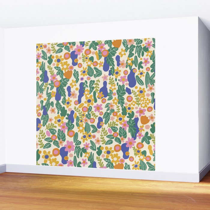Evelyn floral pattern Wall Mural Gallery Image 2