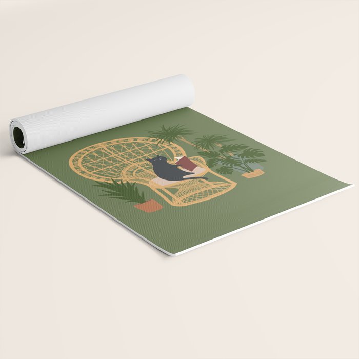 Hidden cat 51 private forest reading area rattan chair Yoga Mat Gallery Image 2