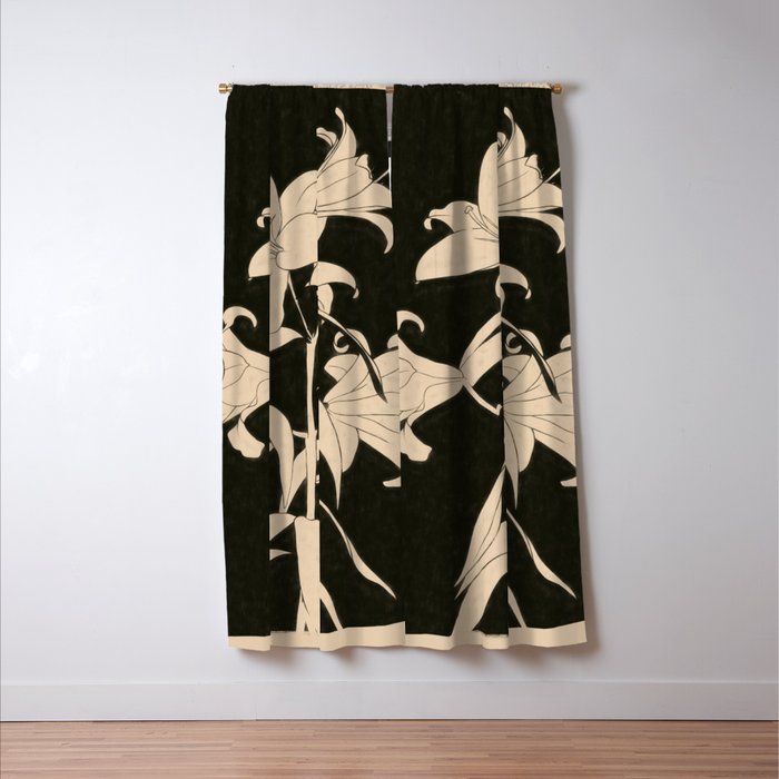 Minimalist Flowers 6 Window Curtain Gallery Image 3