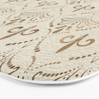 Elegant Fleur-de-lis pattern - pastel gold Bath Mat Gallery Image 3