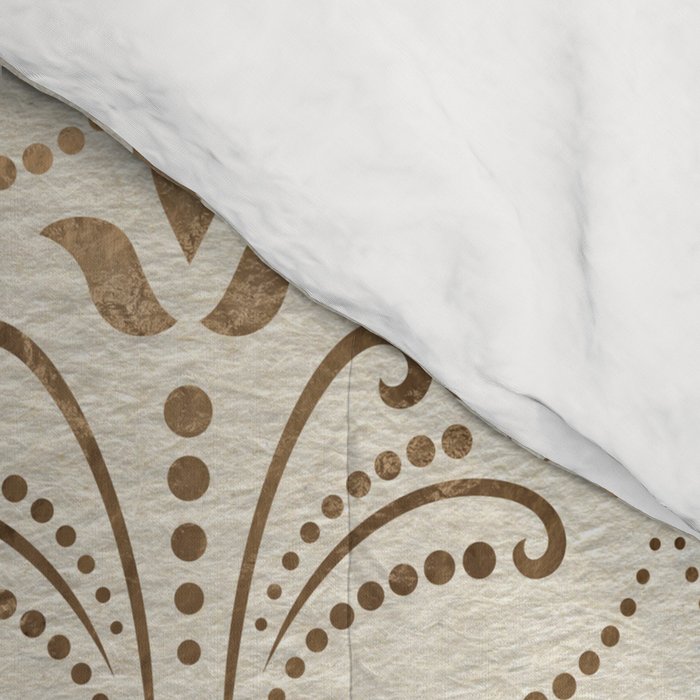 Elegant Fleur-de-lis pattern - pastel gold Comforter Gallery Image 4