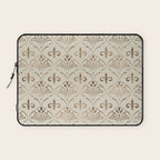 Elegant Fleur-de-lis pattern - pastel gold Laptop Sleeve Gallery Image 1