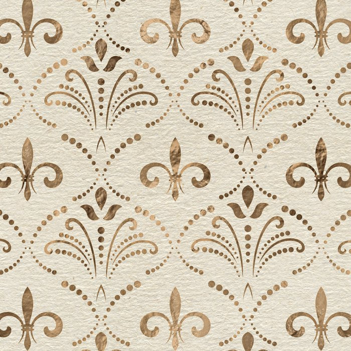 Elegant Fleur-de-lis pattern - pastel gold Coffee Mug Gallery Image 2