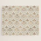 Elegant Fleur-de-lis pattern - pastel gold Jigsaw Puzzle Gallery Image 1