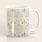 Elegant Fleur-de-lis pattern - pastel gold Coffee Mug Gallery Image 1