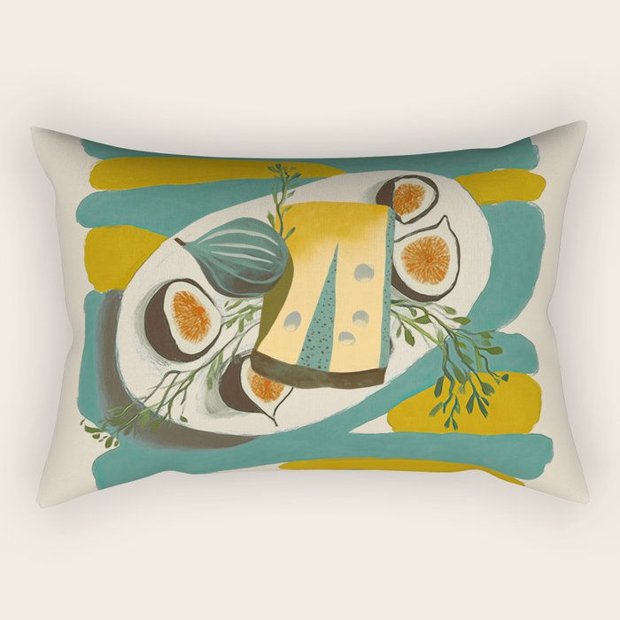 Modern Fig Still Life Rectangular Pillow Gallery Image 2