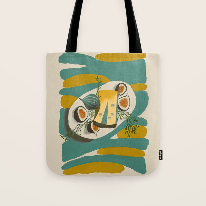 Modern Fig Still Life Tote Bag Gallery Image 1
