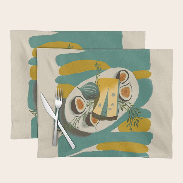 Modern Fig Still Life Placemat Gallery Image 1