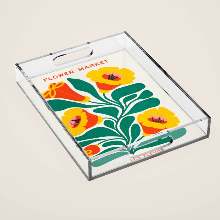 Orioles & Golden Poppy: Les Fleurs | Flower Market 04 | Spring Summer 23 Acrylic Tray Gallery Image 1