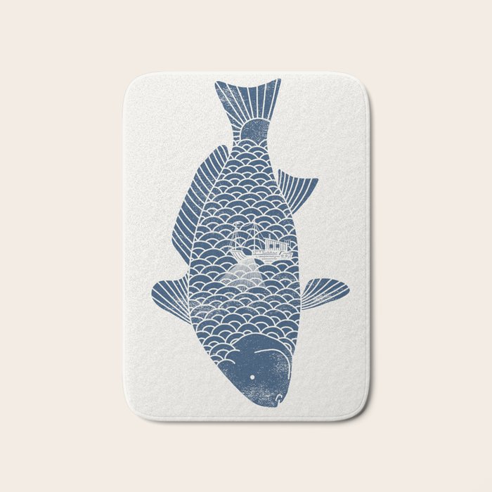 Fishing in a fish 2 Bath Mat Gallery Image 1