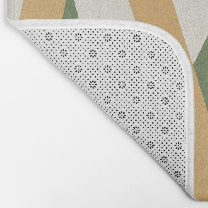 Lines Misaligned - Gold Green Bath Mat Gallery Image 2
