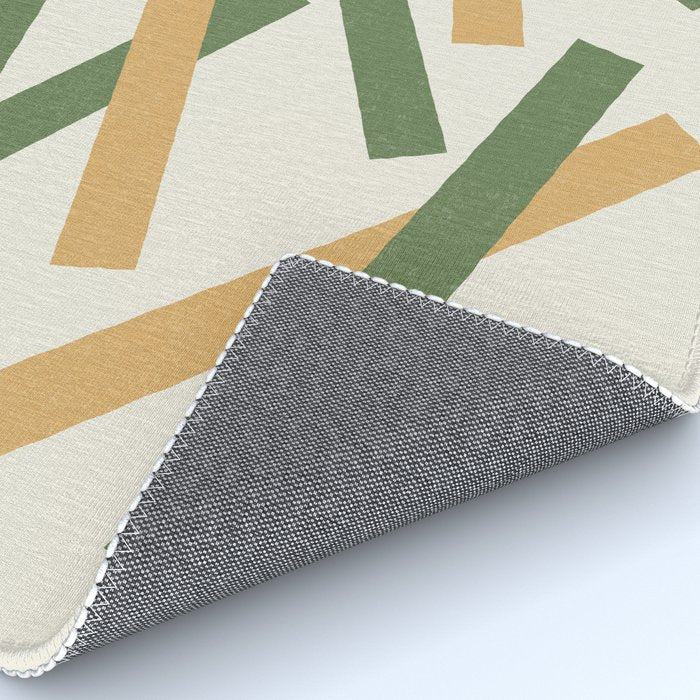 Lines Misaligned - Gold Green Rug Gallery Image 4