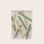 Lines Misaligned - Gold Green Wall Hanging Gallery Image 1