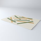 Lines Misaligned - Gold Green Rug Gallery Image 3