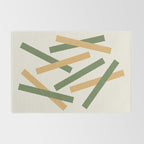 Lines Misaligned - Gold Green Rug Gallery Image 2