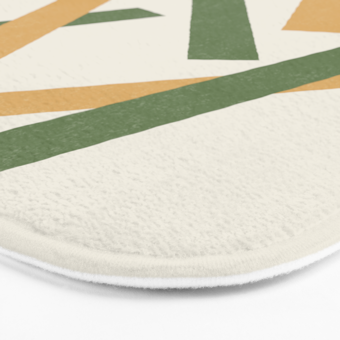 Lines Misaligned - Gold Green Bath Mat Gallery Image 3