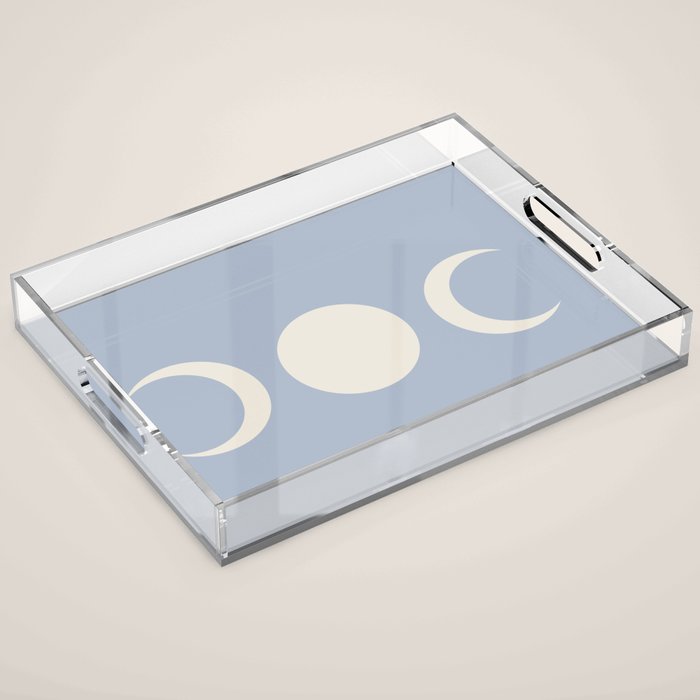 Moon Minimalism - Blue Acrylic Tray Gallery Image 1