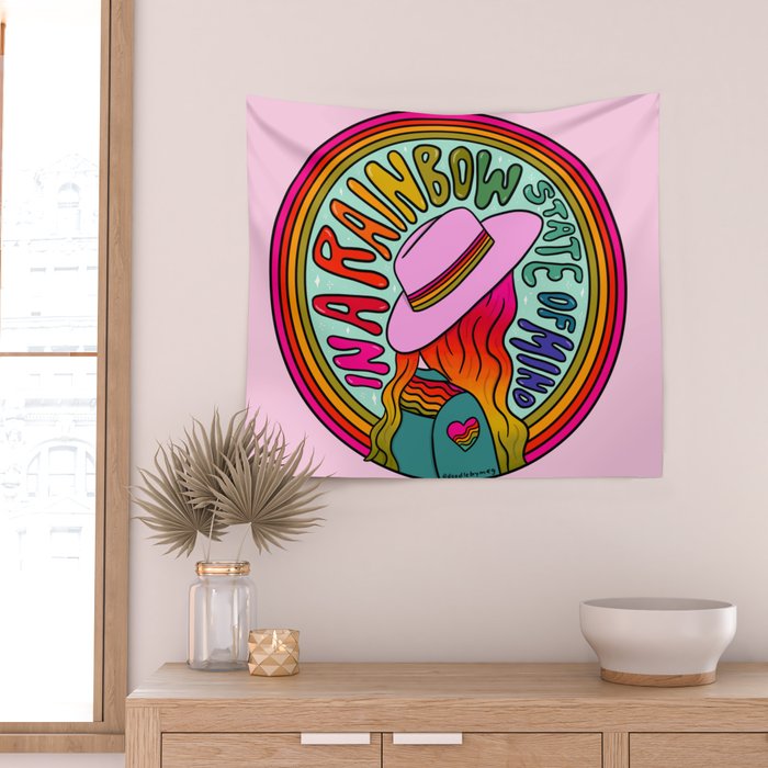 Rainbow State of Mind Wall Tapestry Gallery Image 2