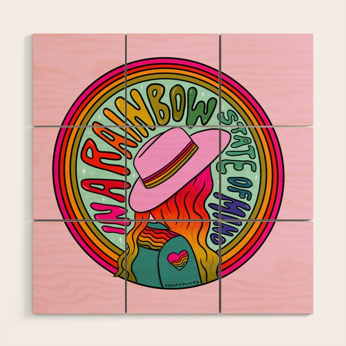 Rainbow State of Mind Wood Wall Art Gallery Image 1