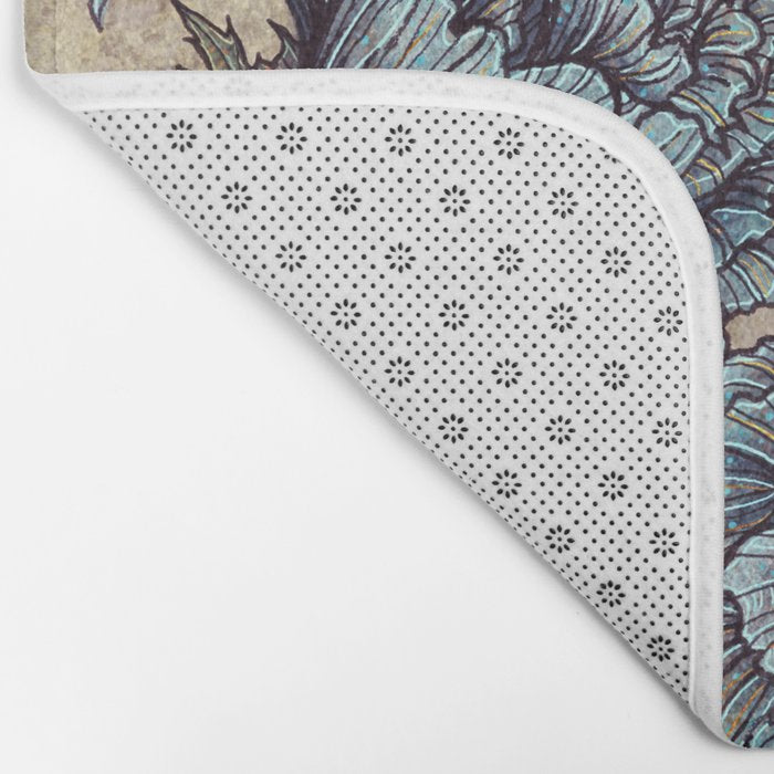 Bird Blue Roses Bath Mat Gallery Image 2