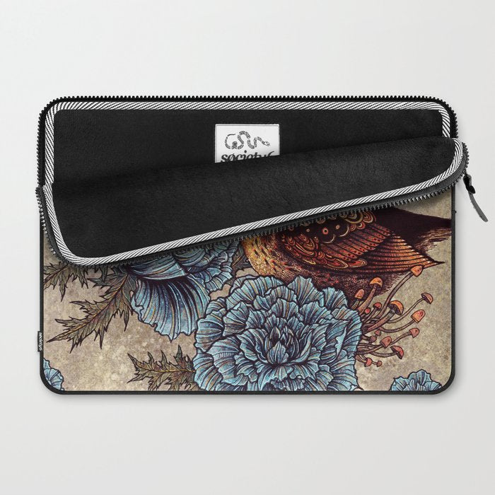 Bird Blue Roses Laptop Sleeve Gallery Image 2