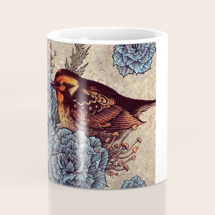 Bird Blue Roses Coffee Mug Gallery Image 4