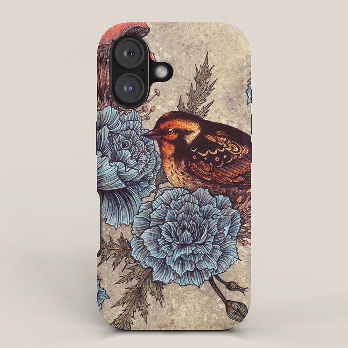 Bird Blue Roses iPhone Case Gallery Image 1