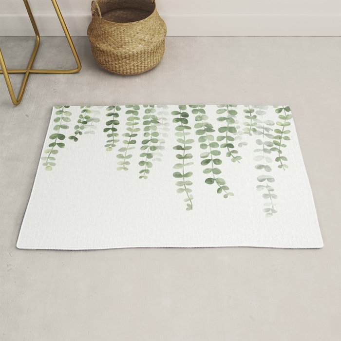 Eucalyptus Watercolor Rug Gallery Image 1