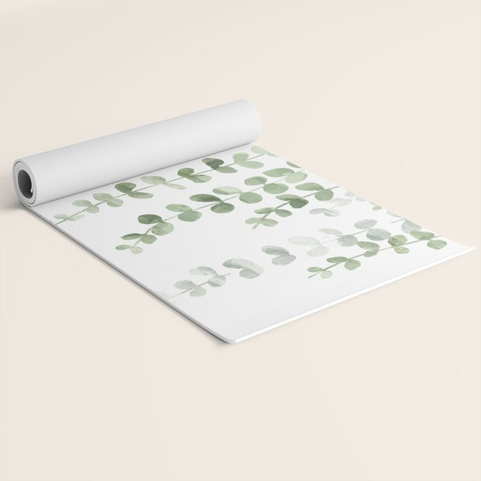 Eucalyptus Watercolor Yoga Mat Gallery Image 2