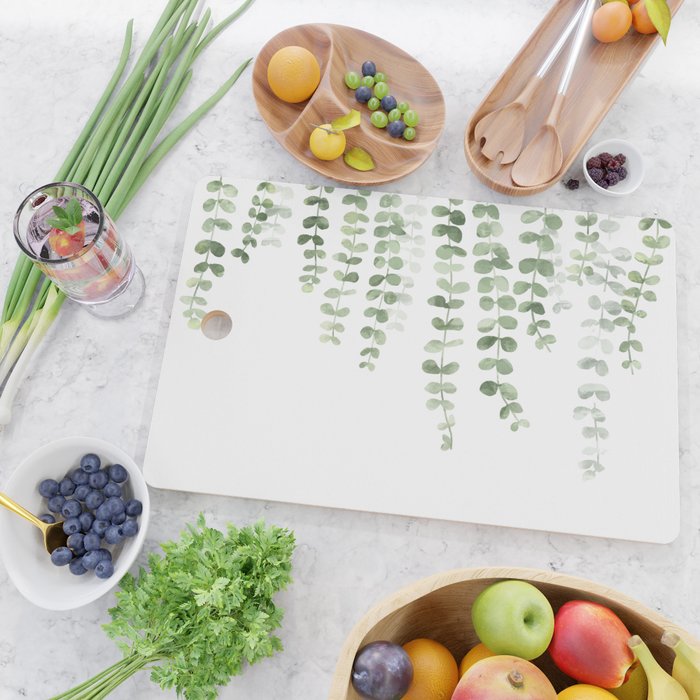 Eucalyptus Watercolor Cutting Board Gallery Image 2