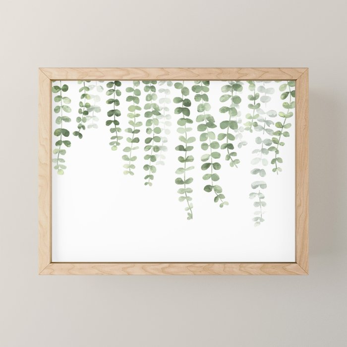 Eucalyptus Watercolor Mini Art Print Gallery Image 1