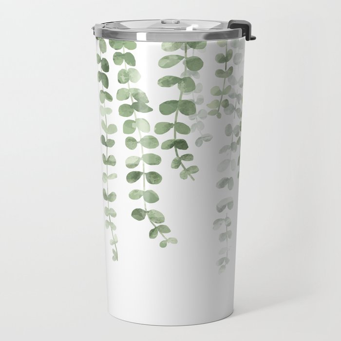 Eucalyptus Watercolor Travel Mug Gallery Image 2