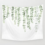 Eucalyptus Watercolor Wall Tapestry Gallery Image 4