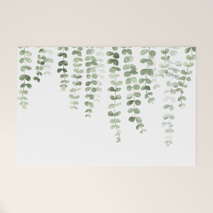 Eucalyptus Watercolor Welcome Mat Gallery Image 1