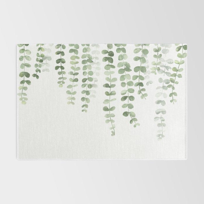 Eucalyptus Watercolor Rug Gallery Image 2
