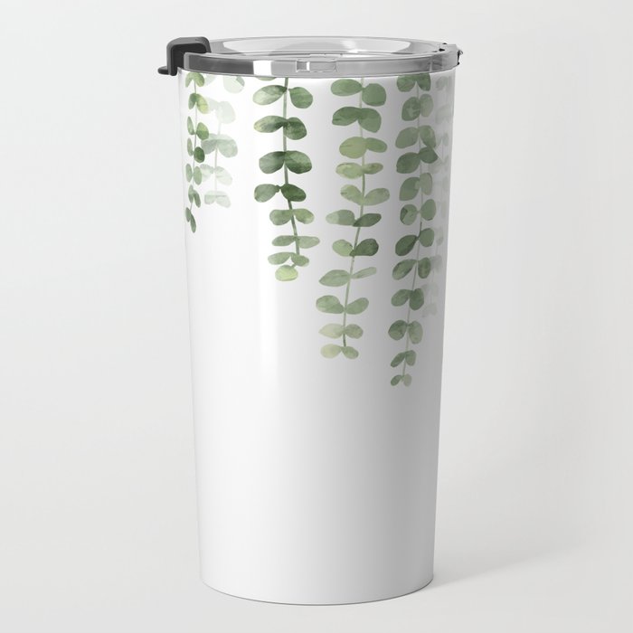 Eucalyptus Watercolor Travel Mug Gallery Image 3