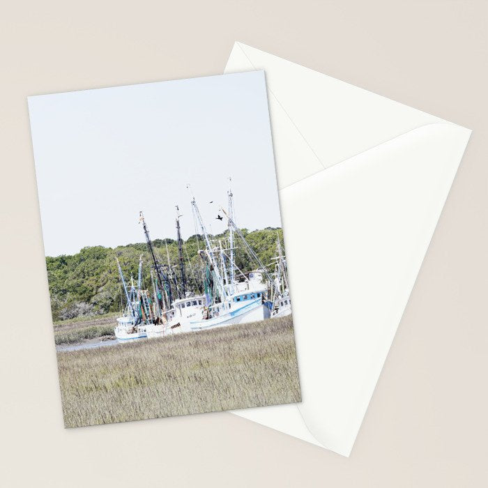 Carolina Lowcountry Shrimp Boats Photography Stationery Card Gallery Image 2