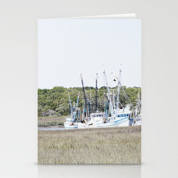 Carolina Lowcountry Shrimp Boats Photography Stationery Card Gallery Image 2