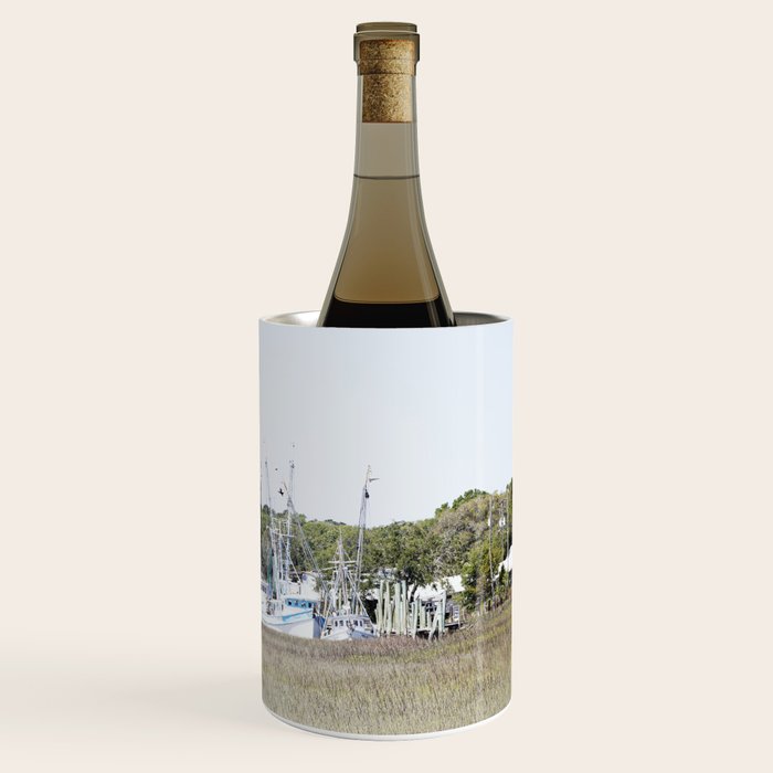 Carolina Lowcountry Shrimp Boats Photography Wine Chiller Gallery Image 3