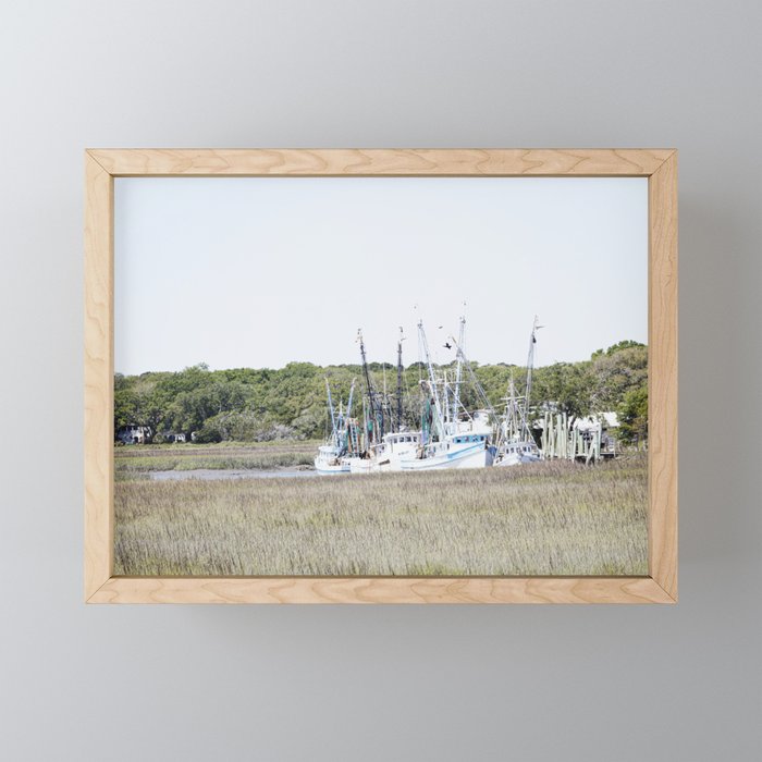 Carolina Lowcountry Shrimp Boats Photography Mini Art Print Gallery Image 1