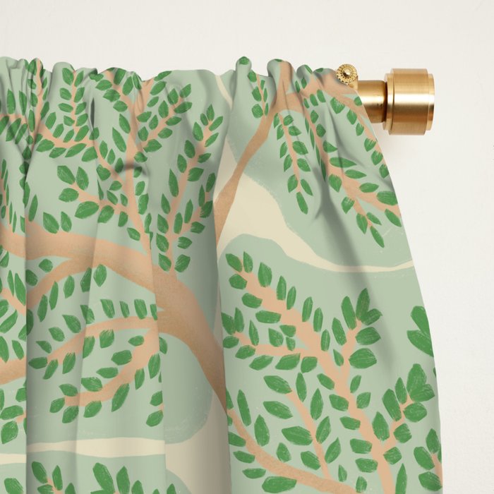 Puzzle trees winding pattern Window Curtain Gallery Image 2
