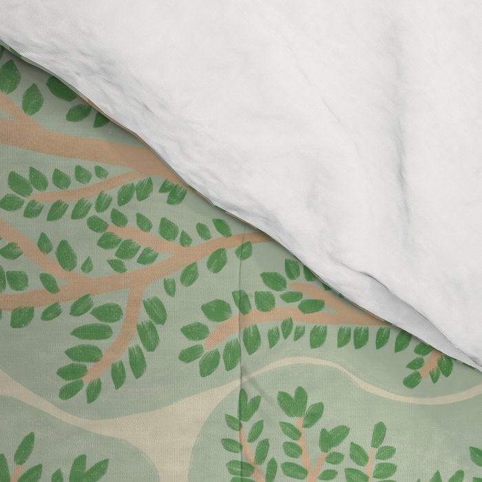 Puzzle trees winding pattern Comforter Gallery Image 4