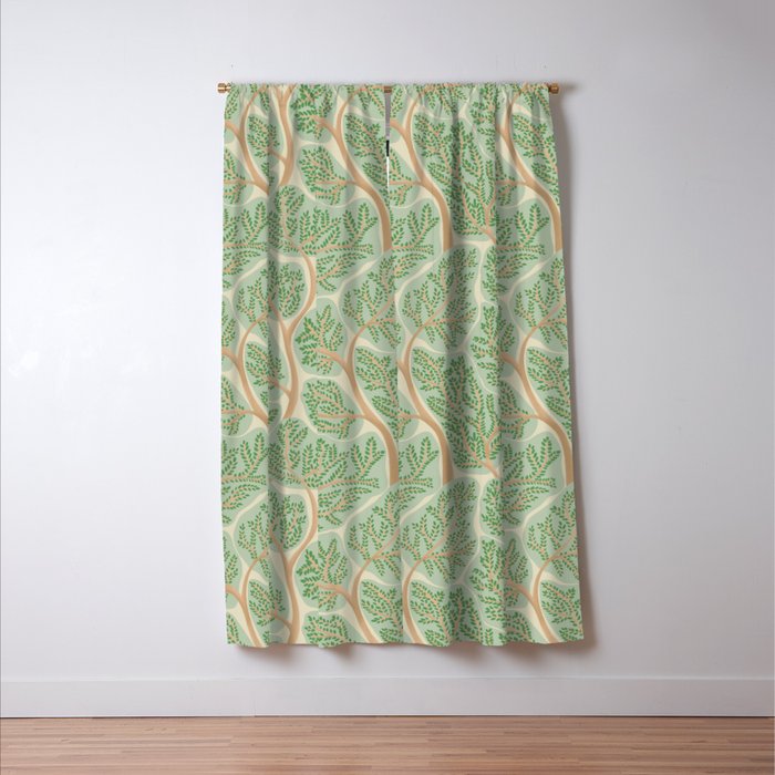 Puzzle trees winding pattern Window Curtain Gallery Image 3