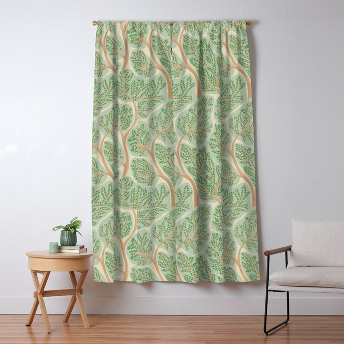 Puzzle trees winding pattern Window Curtain Gallery Image 5