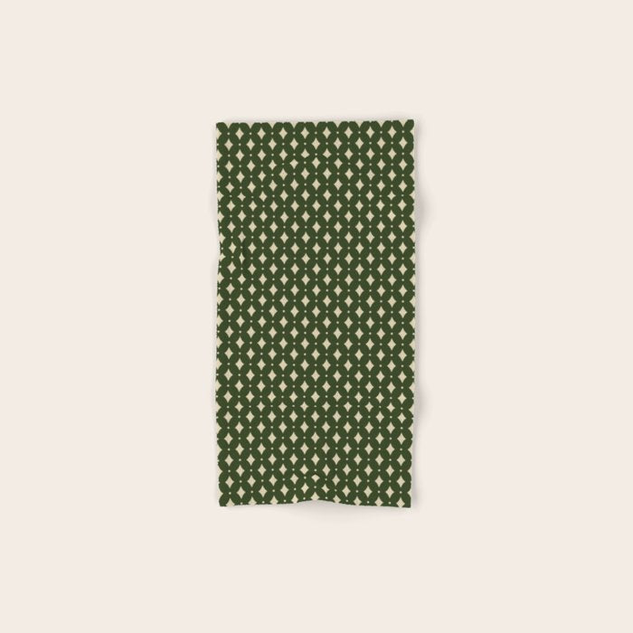 Vintage Stars XI Forest Green Bath Towel Gallery Image 1